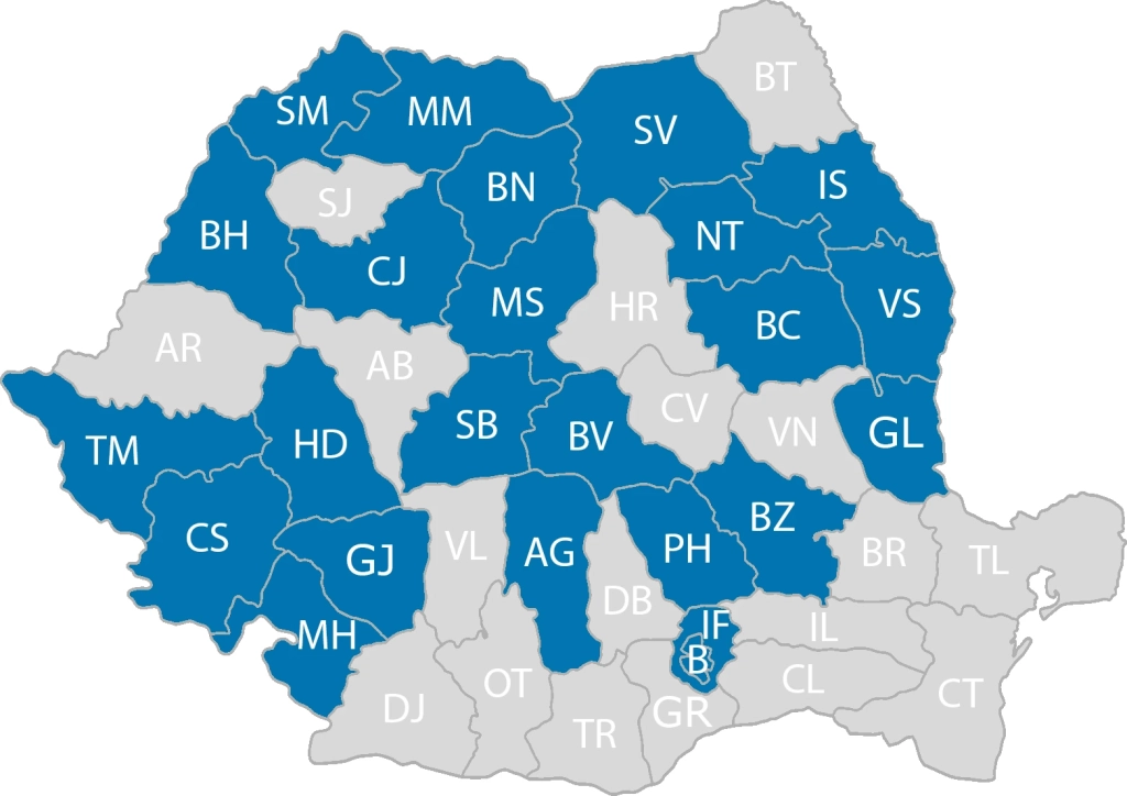 Harta Capital Imobiliare Romania