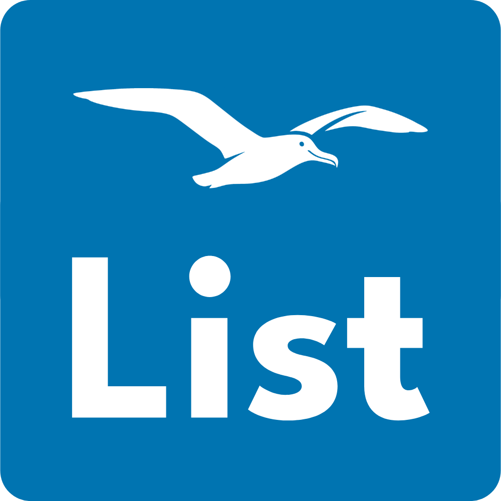 Logo List Albatros fundal albastru 1000x1000